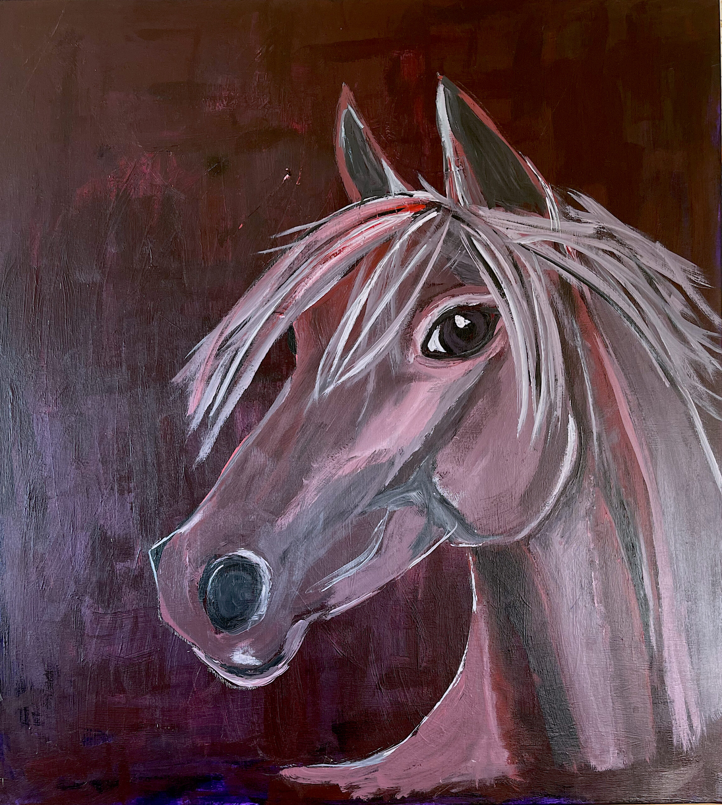 Hest i bordeaux